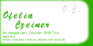 ofelia czeiner business card